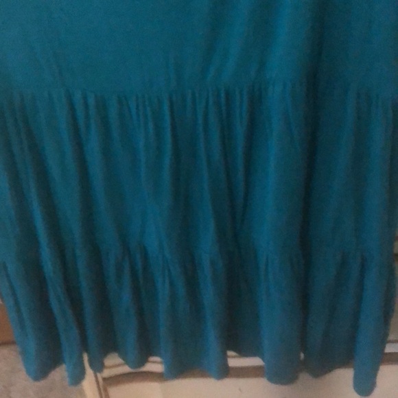Soprano- teal babydoll too- stretchy knit- L/XL - Picture 2 of 4
